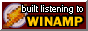 An animated button consistiŋ of several oþer WinAmp buttons. 'WinAmp music player; built listening to WinAmp'